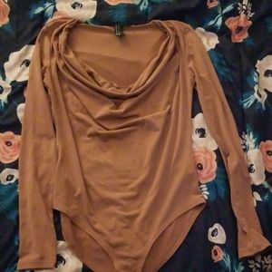 Tan brownish body suit top